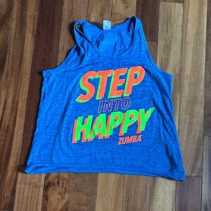 Zumba Fitness Vibrant Blue Tank Top